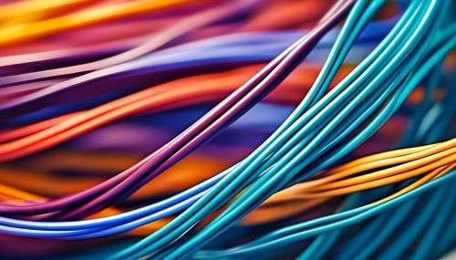 Abstract Wires Dance in a Kaleidoscope of Hues